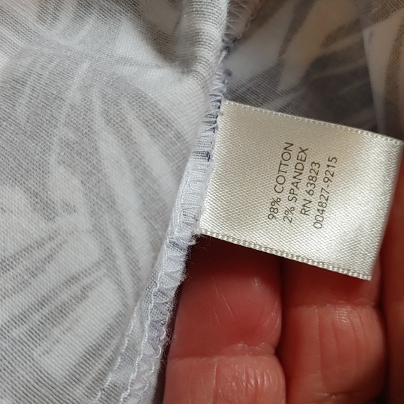 Cj Banks Black & White Tropical Print Jean Jacket Plus Size 2X - Picture 10 of 11